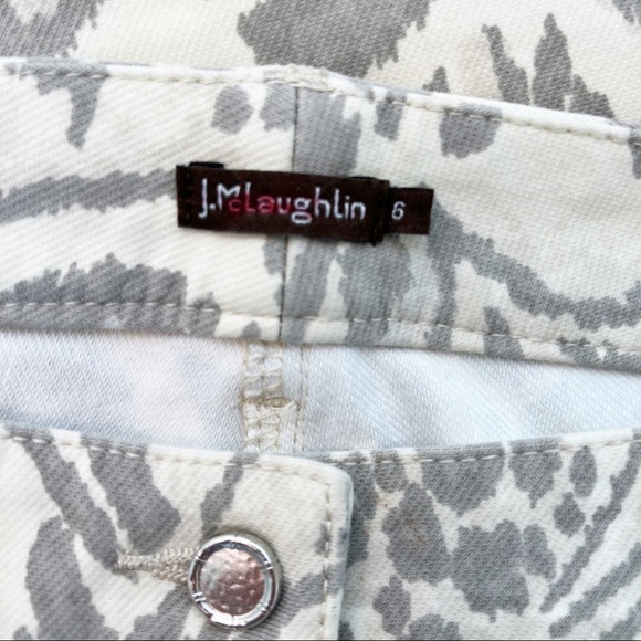 J. McLAUGHLIN Lexi Mid Rise Jeans Size 6 in Cream and Gray Print - Picture 11 of 13